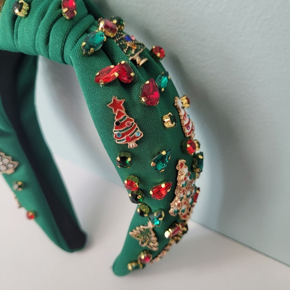 Christmas Headband for women Bejeweled Hairband - Picture 7 of 11